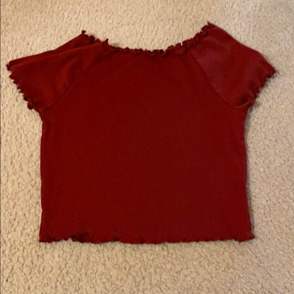 Wild Fable Red Off the Shoulder Crop Top